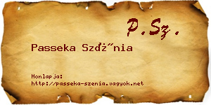 Passeka Szénia névjegykártya